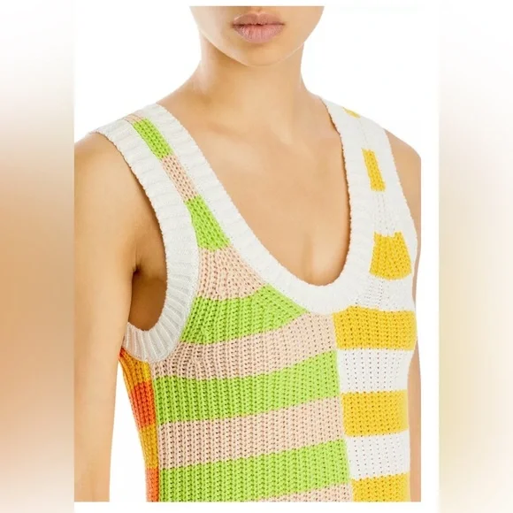 Brand new with tag Staud Seashore Dress in Capri Stripe Multi - Picture 3 of 11